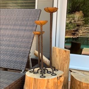 Vintage Copper Candle Stands